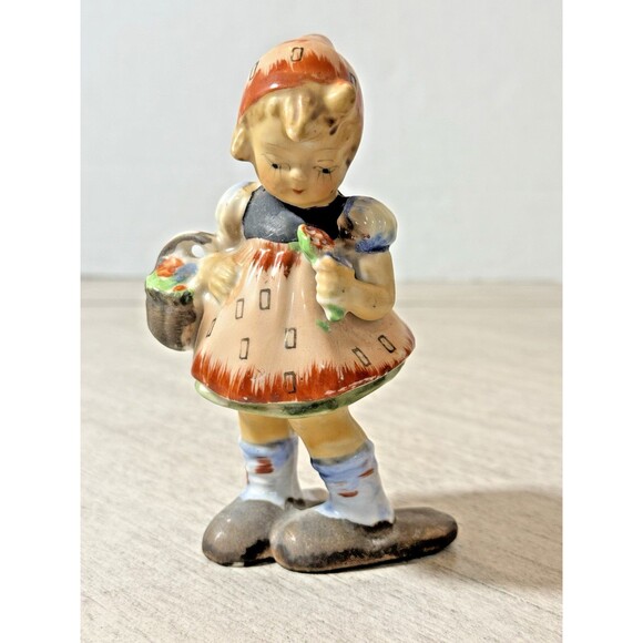 Occupied Japan Other - Vintage Occupied Japan Hand Painted Girl w/ Dads Oversized Figurine Mid Century
